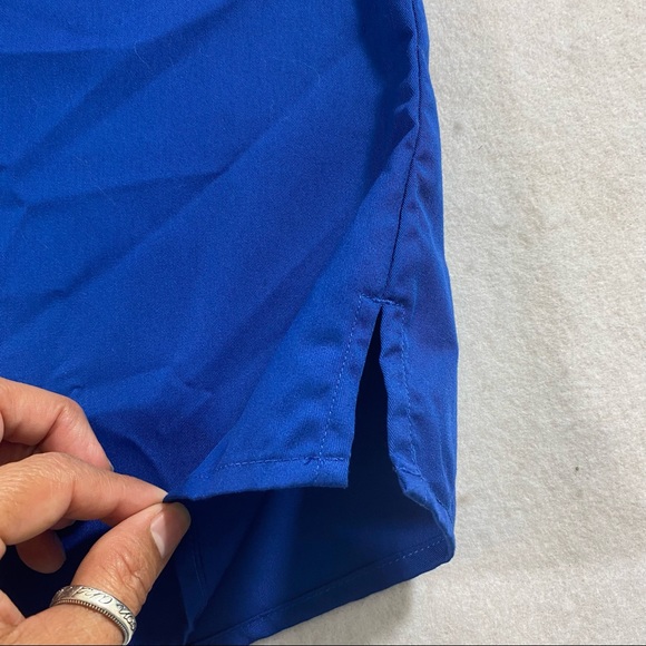 BUTTON DOWN SHIRT DOC & AMELIA by CINTAS LARGE 3/4 Sleeve Woman’s Blue S… - Picture 9 of 10